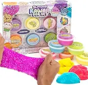 Slimygloop Kawaii Box Set - 6-Pack Scented Slimes, Fluffy Cloud, Glitter, Water, Fun Add Ins, Kids Party Favors, Goodie Bags, Bulk Food Slime