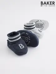 Baker by Ted Baker Baby Boys Knitted Booties Gift Set 2 Pack (802938) | $29