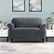 2 Seater Artiss Sofa Cover Couch Covers Velvet Grey