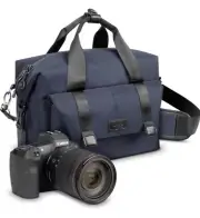 Altura Photo Camera Bag DSLR with inserts and lens cover case Venture Navy Blue