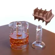 Silicone Ice Cube Mold Funny Man Genital Shaped Ice Cube for Whiskey Cocktail