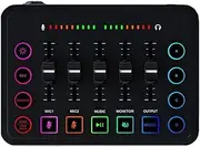 Atelierate 48V Sound Card Audio Mixer Rechargeable Audio Interface RGB Mixer with XLR Microphone Interface for Podcasting/Recording, Fine Workmanship
