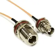 ROBAUN N Type Male Female to BNC Jack Bulkhead RP Pigtail Cable Adapter RG316 15cm/30cm/50cm/100cm for Wireless Modem(N Female,15CM)