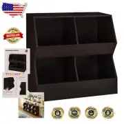 Child Safety Approved 4-Shelf Bookcase and Toy Organizer for Efficient Storage