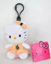 HELLO KITTY PURDUE UNIVERSITY BOILERMAKERS PLUSH CHEERLEADER KEY CHAIN BACKPACK
