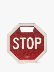 Detour Glitter Patent Leather 3D Stop Sign Crossbody