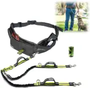 the Ultimate Hands Free Two Dogs Double Leash System for Walking Running Hiking
