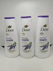 Dove Body Wash Relaxing Lavander Oil & Chamomile Micromoisture 20oz Ea.(3pack)