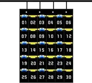 Lyricalist Classroom Phone Storage - Door Organiser Numbered Phone Sundries Chart Bag, School Cell Phone Storage with Hooks, School Storage and Organization for Cell Phones, Calculators, Pens, Keys
