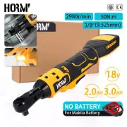 Hormy 50N.m Cordless Electric Ratchet Wrench 3/8'' Drill Screwdriver Removal Sc