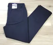 IZOD School Pants Boys 11 Navy Flat Front Easy Care New