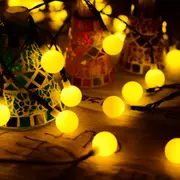 5m 50LED Clear Mini String Lights Battery Operated Christmas Lights for Indoor Outdoor Decoration -Warm White