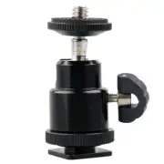Aluminium Alloy Ball 1/4" Mount with Flash Shoe for DSLR SLR DC3022