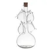 Fine Foods Port Flask & Sippers Set 5pce Clear Flask 800ml Sippers 60ml