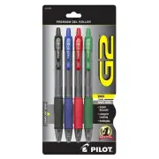 Pilot G2 Retractable Gel Pens, Bold Point 1.0 mm, Assorted Barrels, Assorted Ink