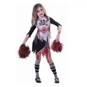 Halloween Zombie Cheerleader Costume Girls 12-14 Years