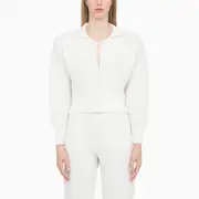 [ART ESSAY] White knitted cardiganWhite knitted cardigan L White