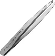 STALEKS PRO Tweezers For Eyebrow - - type 4 - Surgical Stainless Steel - Slant Tip Tweezer - Durability - Precision - Handmade - For Experts - And Professionals.