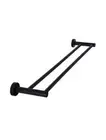 Meir Matte Black Round Double Towel Rail 600mm