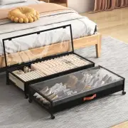 Under Bed Storage Containers with Wheels 54L Large Underbed Shoes Blankets Cl...