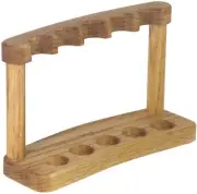Solid Oak Pen Display with Stained Finish, Five Stations, Handmade Free Shipping