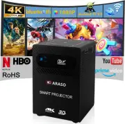 P18 Mini Projector with Wifi and Bluetooth Portable Smart Projector ，Built-In Ba