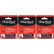 Chapstick Lip Balm-Classic Strawberry 3 Pack