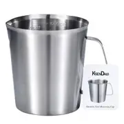 1000ml/32oz Stainless Steel Milk Frothing Pitcher with Handle for Latte Art