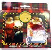 NIP Coca-Cola Coke Nostalgia Playing Cards 2 Decks In Collectible Tin 49/51 1997