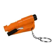 Orange 3-in-One Safety Keychain Car Window Glass Breaker/Seatbelt Cutter/Whistle