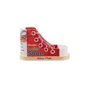 Melissa & Doug Wooden Lacing Sneaker Kids/Childrens Interactive Play Toy 3+