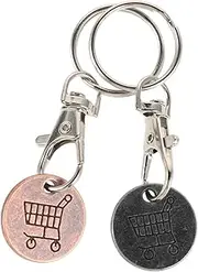 [SAFIGLE] 2Pcs Durable Shopping Trolley Tokens Key Ring Tokens for Access Lightweight and Portable Design for Supermarket Use