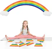 10 Pcs Jumbo Rainbow Cardboard Cutouts Bulletin Board Set Wall Decal Paper Cloud