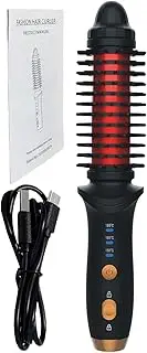 Rechargeable Curling Tool - Small Hair Curling Iron, Travel Cordless Heated Round Brush | Usb Rechargeable Large Capacity Heat Styling Curling Brush,3 Gear Temperature Grooming Tool for Business Trip