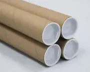 Mailing Tubes with Caps, 1.5 inch x 12 inch (4 Pack) | MagicWater Supply