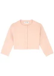 Victoria Beckham VB Body Cropped Stretch-knit Cardigan - Peach - 10 (UK10 / S) 10 (UK10 / S)