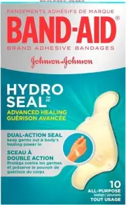Band-Aid Hydrocolloid 10 All Purpose Bandages Waterproof Adhesive Hydro Seal