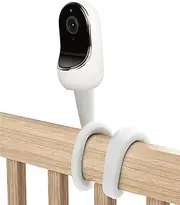 Baby Monitor Mount for Nanit Pro Smart Baby Monitor & Flex Stand, Also for Cameras with 1/4 Screw Mount, 17" Flexible Long Goose Neck Arm Baby Camera Holder Stand Without Tools, White