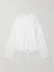 [Marie Adam-Leenaerdt] Marie Adam-Leenaerdt - Oversized Cotton-jersey T-shirt - White - FR 42 FR 42 White