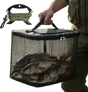 Floating Fish Basket - Portable Angling Mesh - Multifunctional Portable Floating Fishing Net for Marina Pond Boat Rock Outdoors