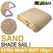 Extra Heavy Duty SAND Shade Sail 290gsm Rectangle Square Triangle