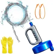 Thinvik 33Ft/10M Drain Snake Plumbing Drain Auger Sink Hair Clog Remover, Heavy