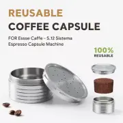Espresso Coffee Maker Reusable Stainless Steel Coffee Capsule Filter Shell Spoon