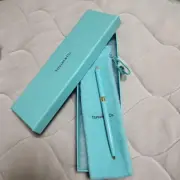 Tiffany & Co., ballpoint pen, Gold Trim, Tiffany Blue, Box and bag included