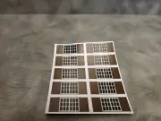 dcp Farm custom Machine Shed 1/64 window stickers with brown shutters (10)
