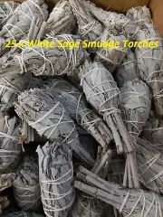 California White Sage Smudge Sticks BULK 25 x 4" Torches Bundle Free Post