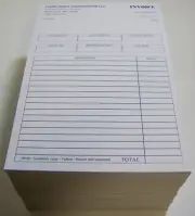 Printed 3-Part Carbonless Forms, 250 Sets Custom 8.5" x 5.5", business receipt