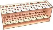 AIMALL DIY Wooden Paint Brush Holder, Laser Engraved Pencil, Marker, and Oil Painting Pen Storage Rack, 9.8in x 2.8in x 3.9in, 5 Sizes for Artist Organisation