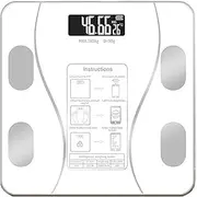 Digital Body Fat Analyzer Wireless Connection Real-time Data Easy-to Health Monitors 24/7 Monitoring ABS Body Adipometer, White