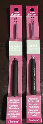 2 Silvalume Soft Handle Aluminum Crochet Hook 5.5" Size G6/4mm 077216000292 FS